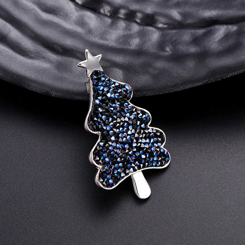 Hot Selling Creative Christmas Tree Diamond Brooch