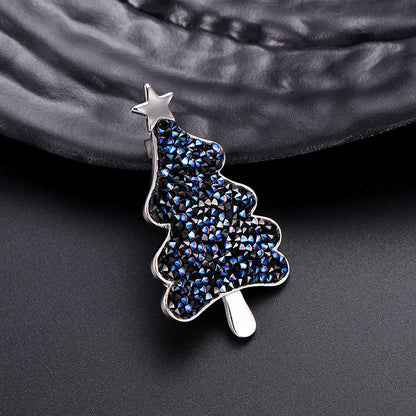 Hot Selling Creative Christmas Tree Diamond Brooch