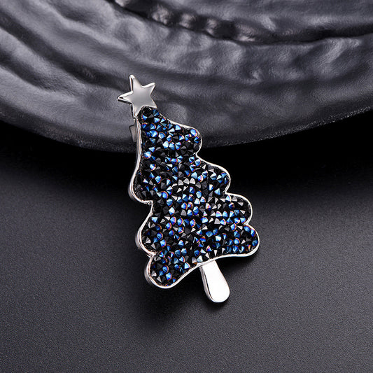 Hot Selling Creative Christmas Tree Diamond Brooch