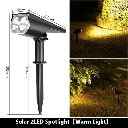 Solar Spotlights Outdoor Garden Lawn