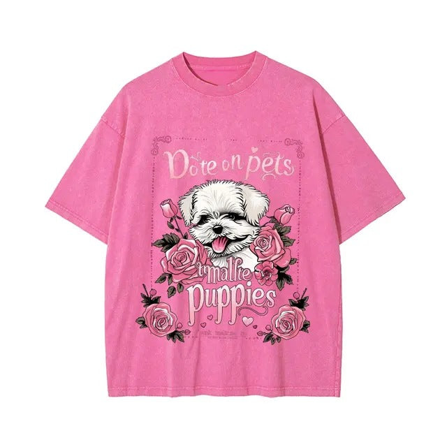 Men's T-shirt With A Cat Cartoon Pattern