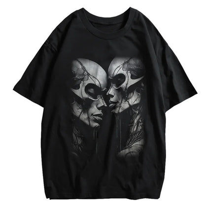 Men's T-shirt With A Cat Cartoon Pattern