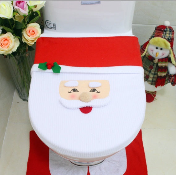 Hot Selling Christmas Decorations Snowman Toilet Cover