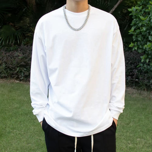 Men's Pure Cotton Thick, Long-sleeve T-shirt