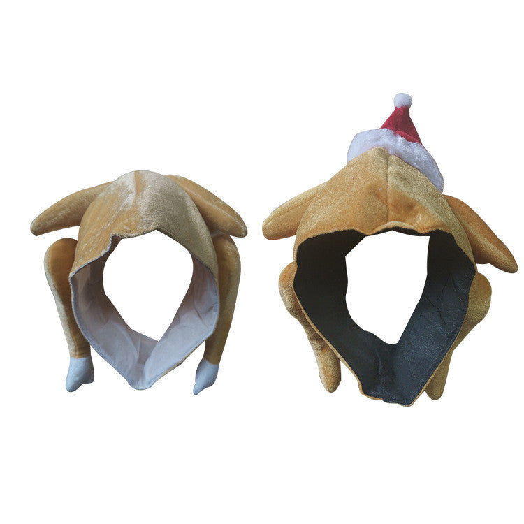 Plush Roasted Turkey Hats