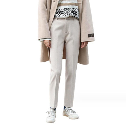 Thickened Wool High-waist Wide-leg Pants Create A Slimming