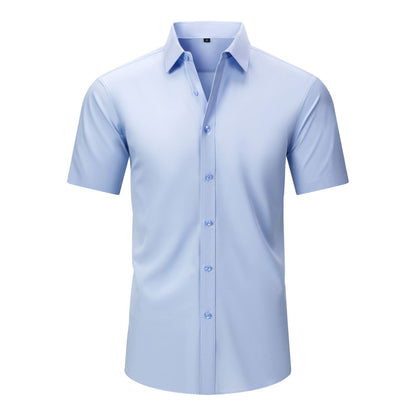 Mens Short-sleeve Stretchy Shirt