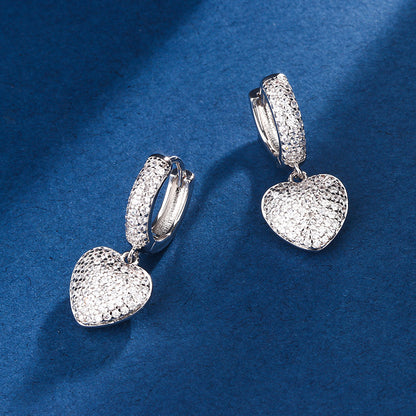 European And American-style Sweet Heart-shaped Earrings