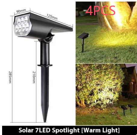 Solar Spotlights Outdoor Garden Lawn