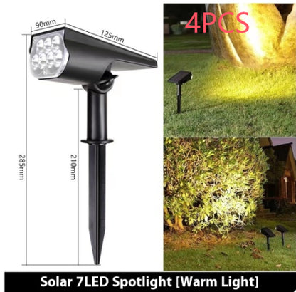 Solar Spotlights Outdoor Garden Lawn