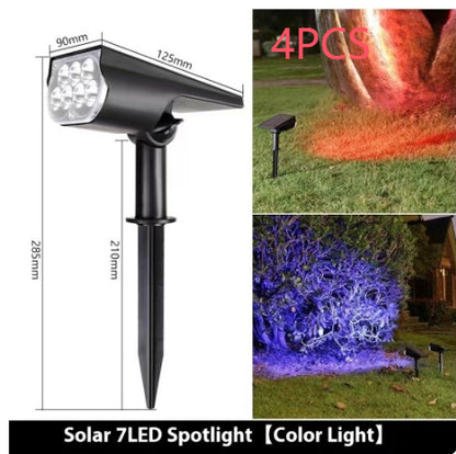 Solar Spotlights Outdoor Garden Lawn