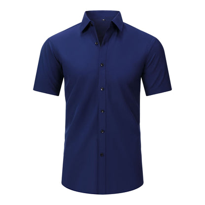 Mens Short-sleeve Stretchy Shirt