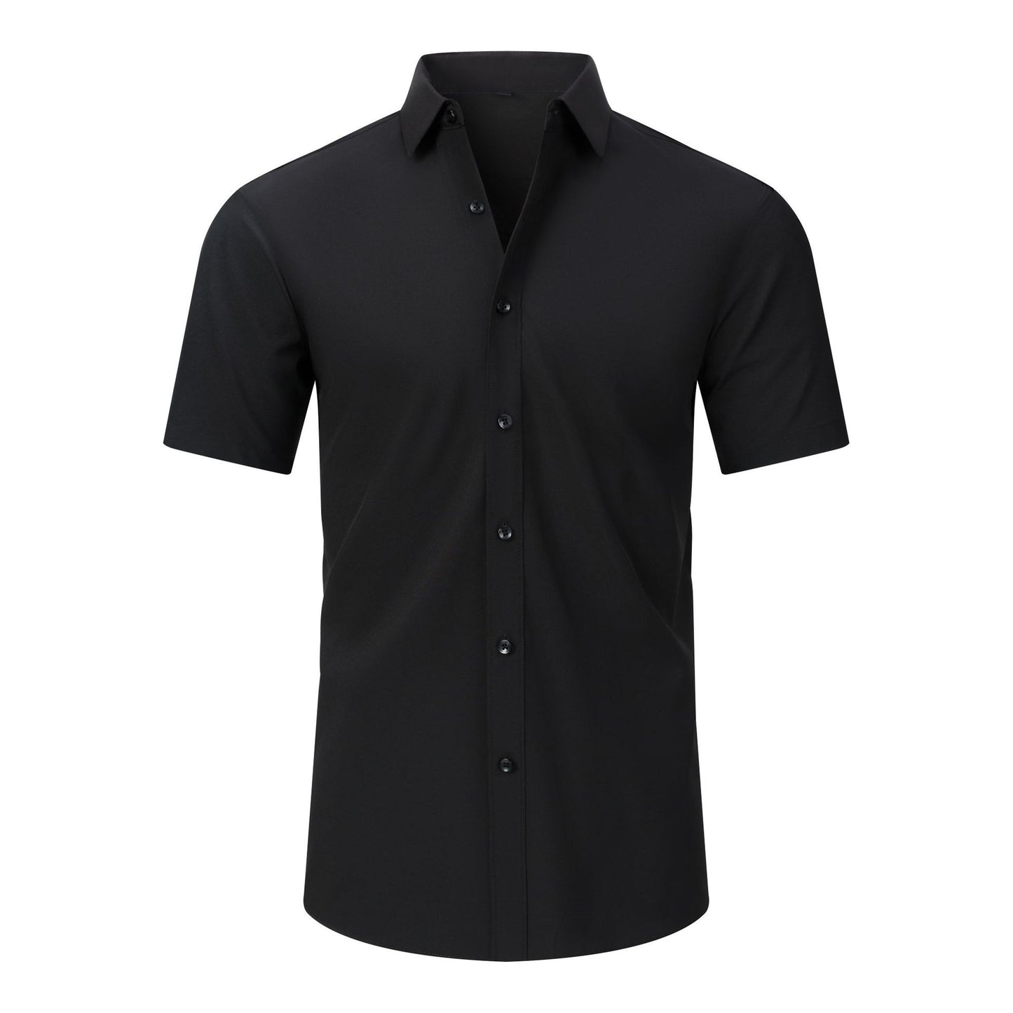 Mens Short-sleeve Stretchy Shirt