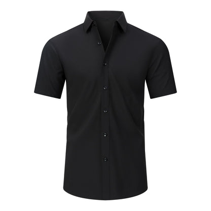 Mens Short-sleeve Stretchy Shirt