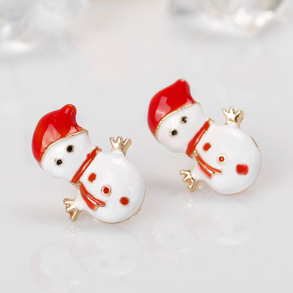 Christmas Ornaments Hot Selling Christmas Snowman Earrings