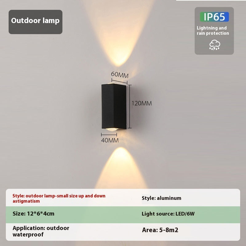 Simple Outdoor Waterproof Led Wall Lamp Creative Aisle Living Room Wall Lamp