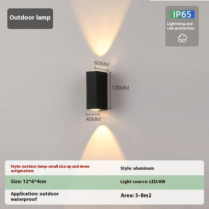 Simple Outdoor Waterproof Led Wall Lamp Creative Aisle Living Room Wall Lamp