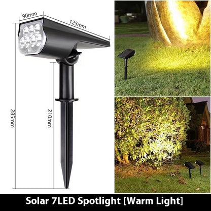 Solar Spotlights Outdoor Garden Lawn