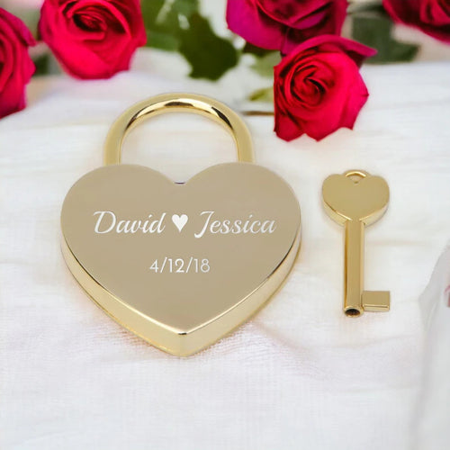 Customized Heart-shaped Padlock Wedding Lock Anniversary Gift