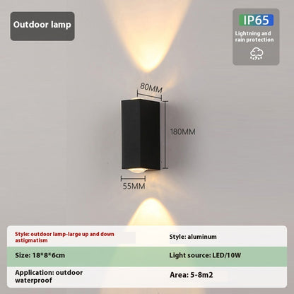 Simple Outdoor Waterproof Led Wall Lamp Creative Aisle Living Room Wall Lamp