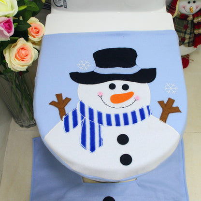 Hot Selling Christmas Decorations Snowman Toilet Cover