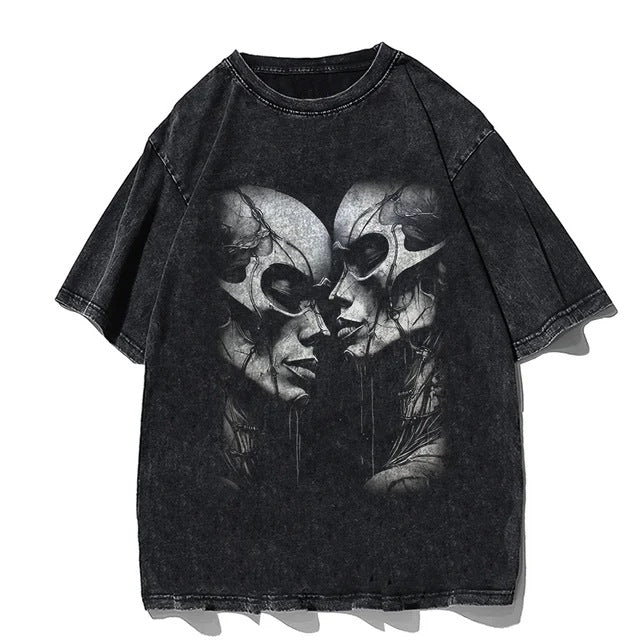 Men's T-shirt With A Cat Cartoon Pattern