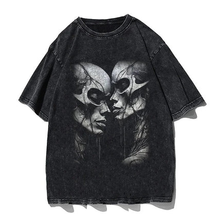 Men's T-shirt With A Cat Cartoon Pattern