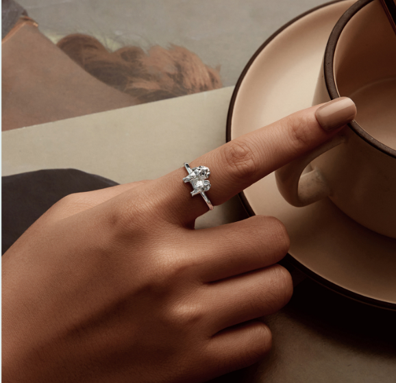 Sterling Silver Plated White Gold Animal Jewelry Ring For Women