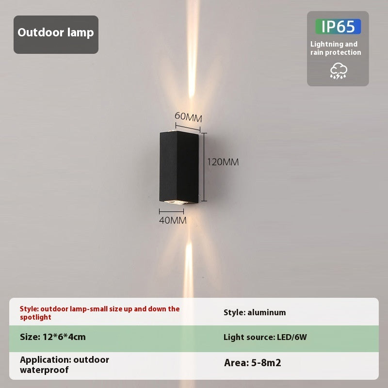 Simple Outdoor Waterproof Led Wall Lamp Creative Aisle Living Room Wall Lamp