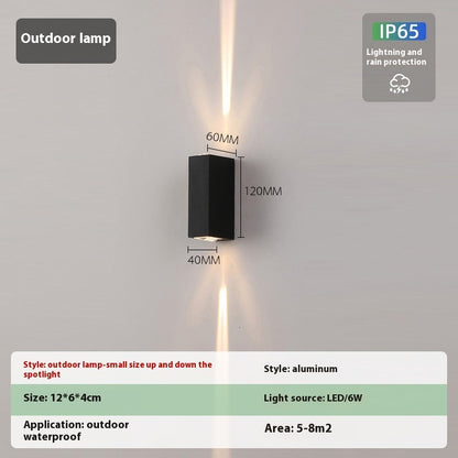 Simple Outdoor Waterproof Led Wall Lamp Creative Aisle Living Room Wall Lamp