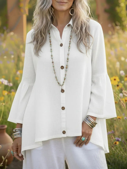 Women's Loose  Flare-sleeve Shirt