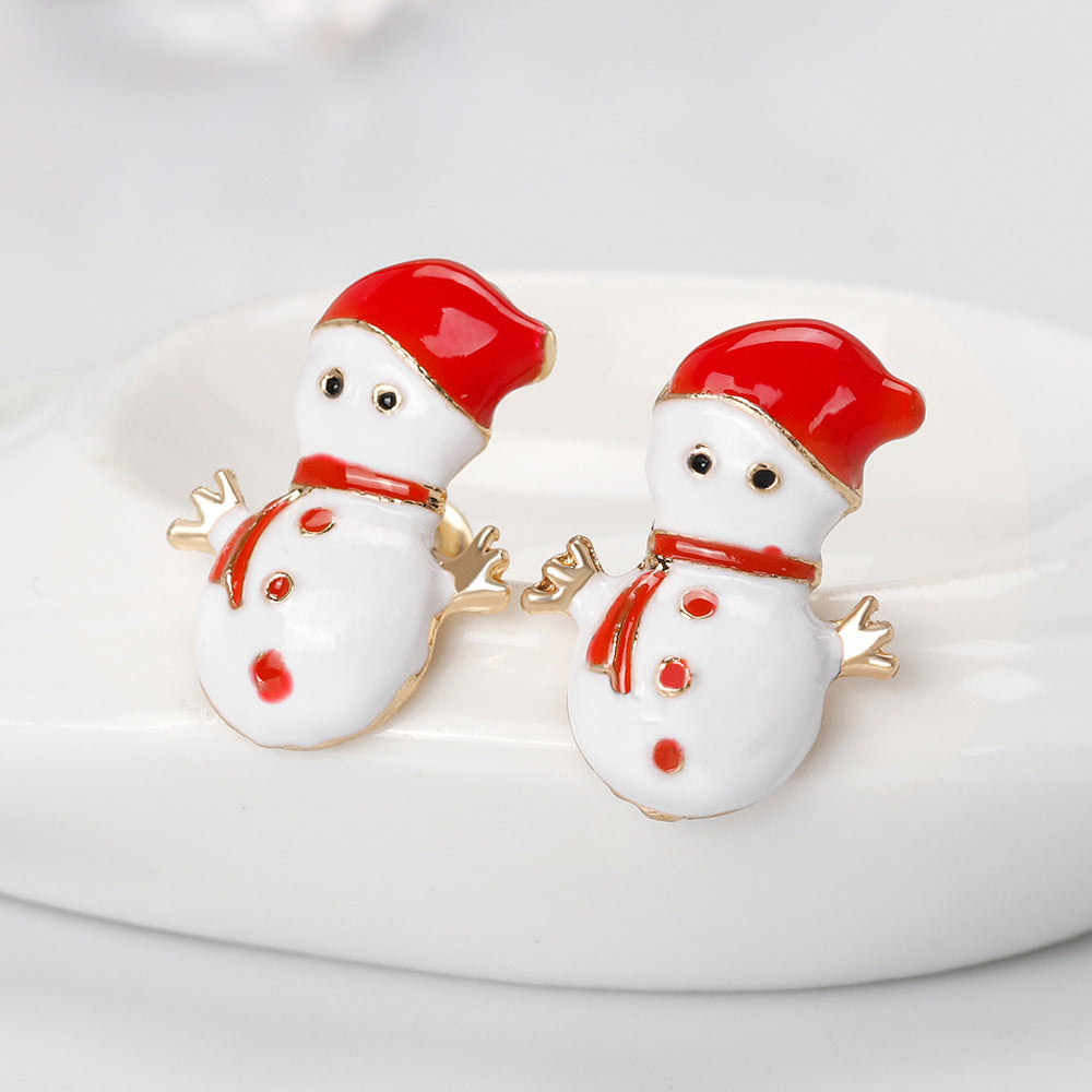 Christmas Ornaments Hot Selling Christmas Snowman Earrings