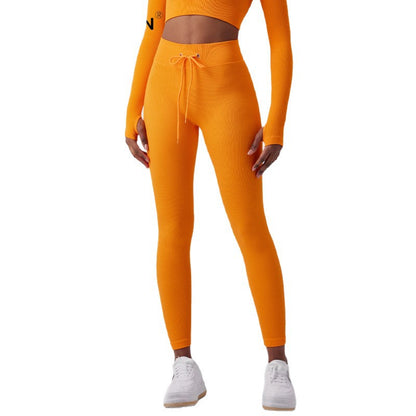 Women's Adjustable Drawstring Butt-lifting Yoga Pants For Outdoor Wear