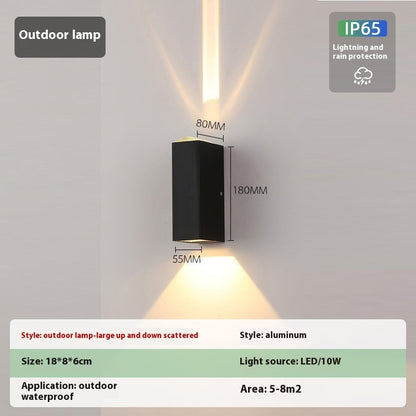 Simple Outdoor Waterproof Led Wall Lamp Creative Aisle Living Room Wall Lamp