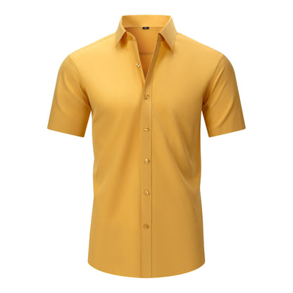 Mens Short-sleeve Stretchy Shirt