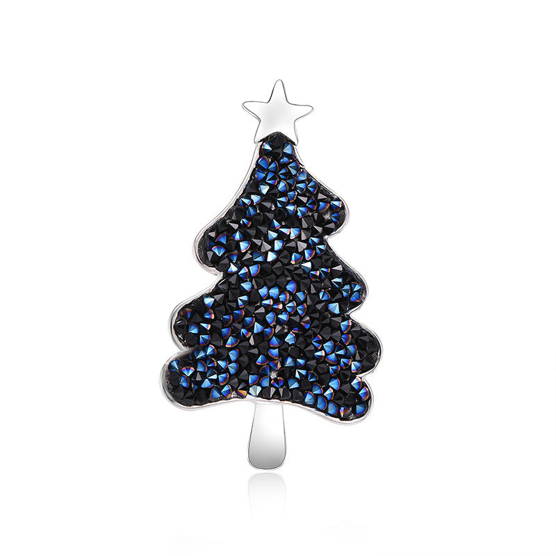 Hot Selling Creative Christmas Tree Diamond Brooch