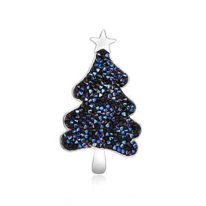 Hot Selling Creative Christmas Tree Diamond Brooch