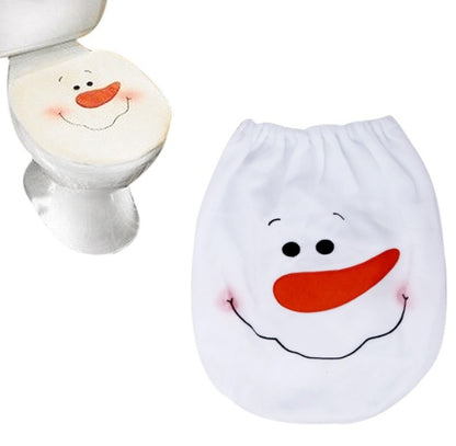 Hot Selling Christmas Decorations Snowman Toilet Cover