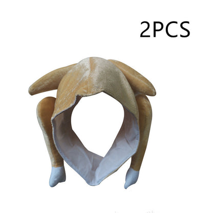 Plush Roasted Turkey Hats