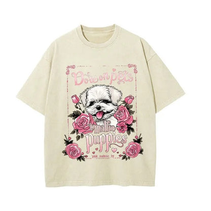 Men's T-shirt With A Cat Cartoon Pattern