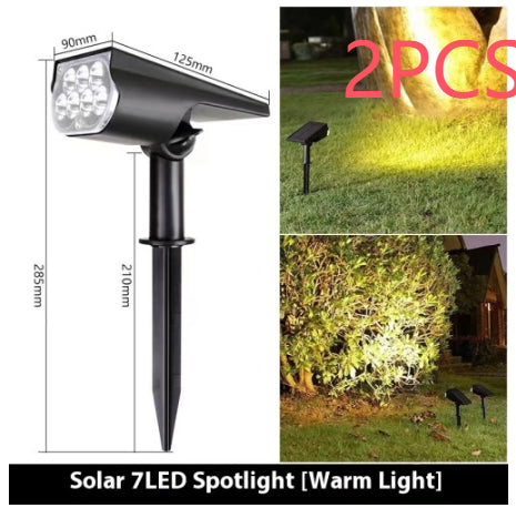 Solar Spotlights Outdoor Garden Lawn