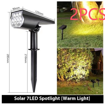 Solar Spotlights Outdoor Garden Lawn