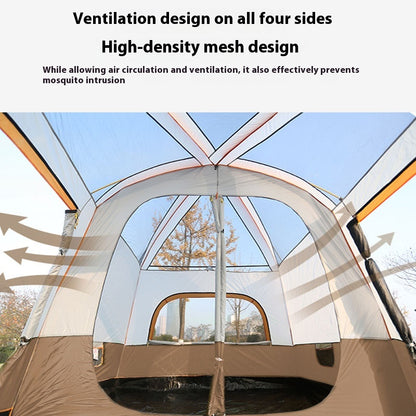 Outdoor Camping Pavilion Two Bedrooms And One Living Room