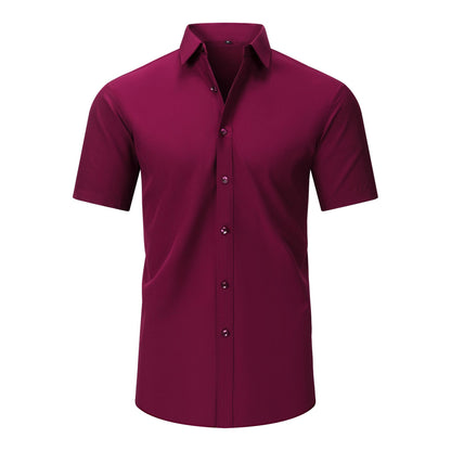 Mens Short-sleeve Stretchy Shirt