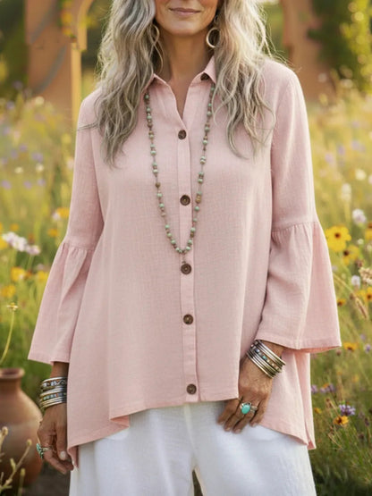 Women's Loose  Flare-sleeve Shirt