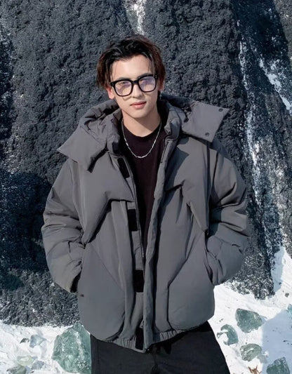 The Trend Of Young Students Wearing Loose Bread Jackets With Love