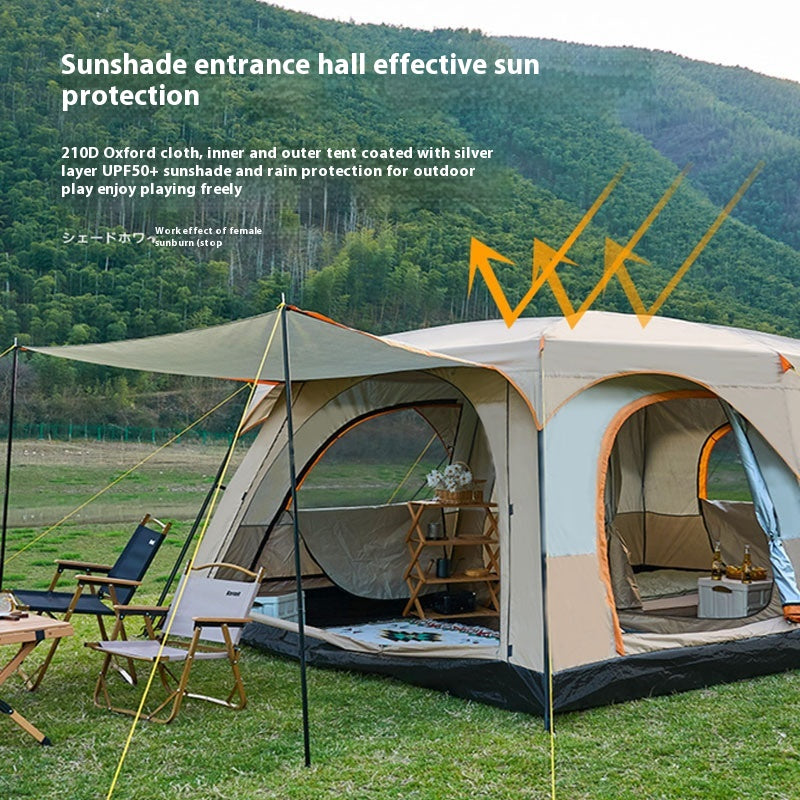 Outdoor Camping Pavilion Two Bedrooms And One Living Room