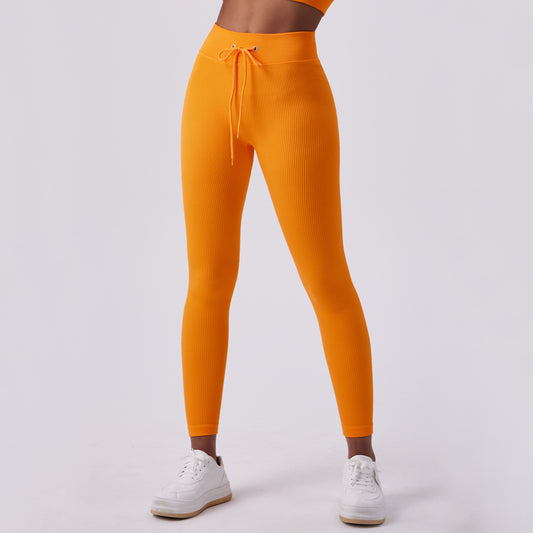 Women's Adjustable Drawstring Butt-lifting Yoga Pants For Outdoor Wear