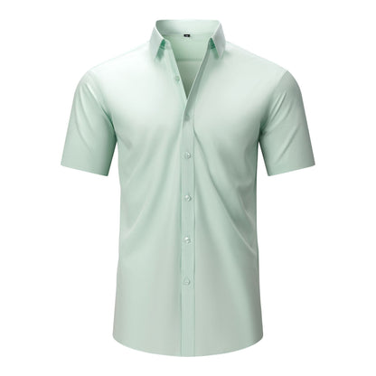 Mens Short-sleeve Stretchy Shirt