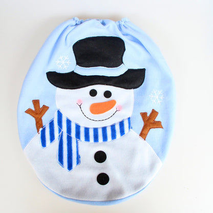 Hot Selling Christmas Decorations Snowman Toilet Cover